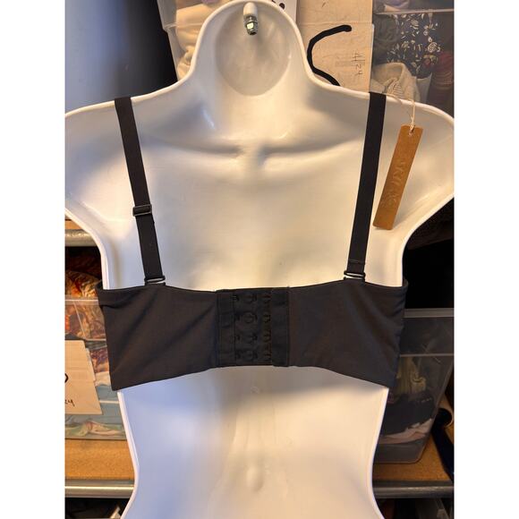 Skims Black Fits Everybody Strapless Bra 38C With Removable Straps NWT - Picture 2 of 4